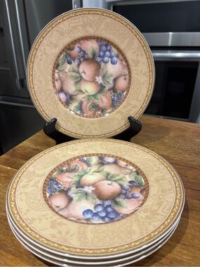 Fitz & Floyd Collage Pattern Salad Plates